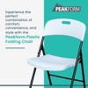 Peakform Fully Assembled Durable Ergonomic Lightweight Plastic Foldable Chair with Metal Frame for Indoor or Outdoor Use, 4 Pack, White - image 2 of 4