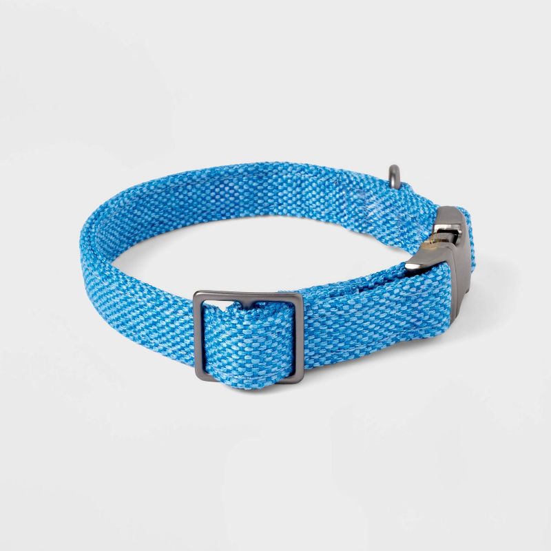 Tweed Fashion Adjustable Dog Collar - Blue - Boots & Barkley™, 3 of 5