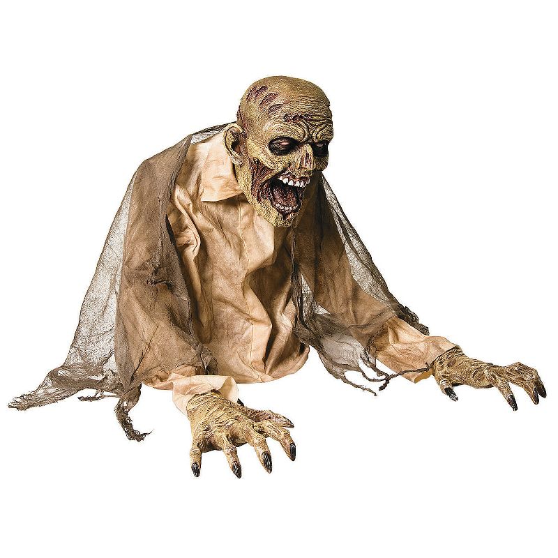 Halloween Express  Gaseous Zombie Animated Fog Machine Halloween Decoration - Size 24 in - Off-White, 1 of 2