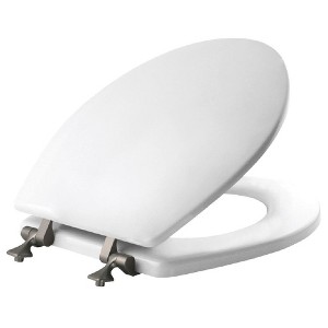 Mayfair 26NISL-000 Slow Close Round Toilet Seat, Molded Wood, White - 1 of 1
