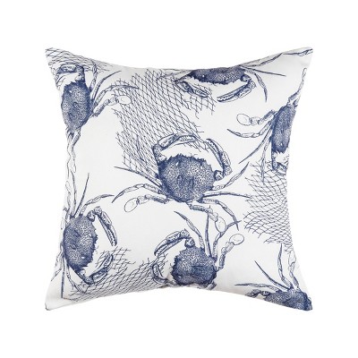 C&F Home 18" x 18" Blue Crab Printed Indoor/Outdoor Throw Pillow