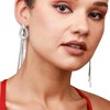 SOHI Women's Crystal Silver Party Drop Earrings - 4 of 4