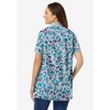 Woman Within Women's Plus Size Perfect Printed Short-Sleeve Polo Shirt - 3 of 4