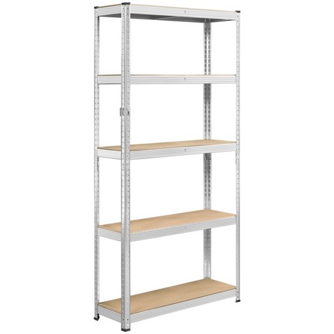 Yaheetech 5-tier Shelf Steel Shelving Unit Storage Rack Silver : Target