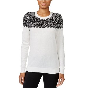 maison Jules Womens Intarsia Knit Sweater - 1 of 2