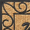 Kate Aurora Birmingham Welcome Scroll Coir Bristled Outdoor All Season Welcome Mat With Rubber Trim - 18"x30" - 2 of 4