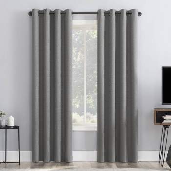Channing Textured Draft Shield Fleece Insulated 100% Blackout Grommet Top Curtain Panel - Sun Zero