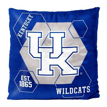 NCAA Kentucky Wildcats Connector Velvet Reverse Pillow - Soft, Comfortable, Officially Licensed Team Decor, Square Microfiber Cushion