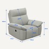 NicBex Couches for Living Room Recliner Chairs Sofa for Adults Modern Fabric Upholstered Rocking Chair with Remote Control and Cup Holder, Light Gray - 3 of 4