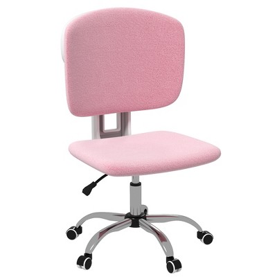 Vinsetto Microfiber Office Chair with Massage, Heat, Footrest, Pink