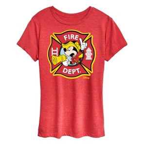 Women's - Disney - Firefighter Mickey Short Sleeve Graphic T-Shirt - 1 of 4