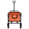 CAVINAS Colorful Lightweight Collapsible Foldable Wagon Cart with Strapping System, Beach Wagon, Utility Wagon for Camping, Shopping,Pattern 1/2/3/4/5 - 4 of 4