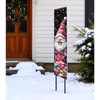 HomeRoots 42" Black White And Red Solid Wood Christmas Santa Garden Stake - 2 of 4