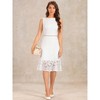 INSPIRE CHIC Women's Lace Boat Neck Sleeveless Evening Cocktail Sheath Dress - 4 of 4