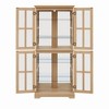 Bella Depot 68.7''H Antique Display Cabinet with Glass Doors Adjustable Shelves - 4 of 4