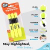 Enday Yellow Highlighters – 3-Pack Chisel Tip Desk Style Markers with Cushion Grip, Smudge-Free Fluorescent Ink for School, Office & Home Use - 3 of 4