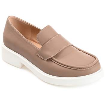 Journee Collection Womens Saydee Loafer Round Toe Slip On Flats