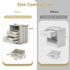 CIPACHO Grey 2 Drawer Modern Nightstand Large Storage With USB C And AC Outlets For Easy Charging - 3 of 4