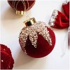 COZONY 12-Piece Shatterproof Flocked Mini Christmas Ball Ornaments - 2 of 4