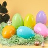 Joyfy 12 Pcs Large Pastel Easter Eggs, 6 Inches Jumbo Plastic Fillable Eggs for Easter Themed Hunt Basket Stuffers and Classroom Prize Supplies - 3 of 4