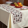 Unique Bargains Christmas Table Runner Pink White 72"x13" 1 Pc - 2 of 4