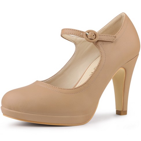 Nude round toe shoes best sale