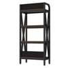 SEVOBAL Utility Storage Shelves 4 Tier Metal and Wood Shelving Unit for Kitchen Pantry or Bathroom, Black Black Brown, 25.6"*15.8"*56.3" - 4 of 4