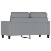 vidaXL Sofa Chair Upholstered Accent Armchair Sofa Comfort Dark Gray Fabric - Light Gray 47.2" - 4 of 4