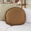 Mina Victory Sofia Solid 20"x20" Round Indoor Throw Pillow - 3 of 4