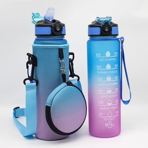 BABYYER Water Bottle Carrier Bag with Strap 1000ML Sports Bottle Holder Pouch Cover for Walking Hiking Travelling - 1 of 4