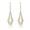 Guili Sterling Silver Rhodium, 18K Rose Gold, or Gold Plated Cubic Zirconia Drop Earrings for a Chic, Timeless, and Elegant Sparkling Look - 3 of 3