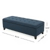 Contemporary Tufted Storage Ottoman Bench with Flip-Top Lid for Hidden Organization in Living Room or Bedroom – 50.75" Wide -3irtyhousy - 4 of 4