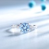 Blue Topaz Engagement Ring for Women Sterling Silver Ginger Lyne Collection - image 3 of 4