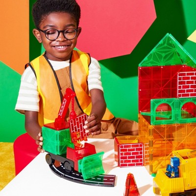 MAGNA-TILES Builder XL 50-Piece Colorful Magnetic Construction Set