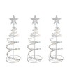Northlight Set of 3 White Clear Lighted Spiral Cone Walkway Christmas Trees Outdoor Decor 18" - 3 of 3