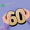 Big Dot of Happiness 60th Birthday Garland Banner Adult Black and Gold Birthday Backdrop 30 Feet of Cord 15 Double Sided Paper Number Age 60 Shapes - 3 of 4