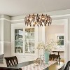 LNC Incandescencia Luxury and Glam Crystal Drum Chandeliers,Gold and Gray,23.2in/32in/37.5in - 4 of 4