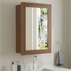 Bathroom Mirror with Storage Cabinet, Wooden Wall Cabinet with Mirror and Adjustable Interior Shelves - 4 of 4