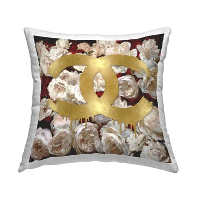 Stupell Industries Chic Glam Drip White Red Floral Roses