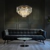 ALOADECOR 8-Lights Modern  4-Tier Round Crystal Fringe Chandelier - 4 of 4