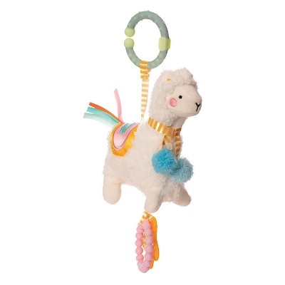 White Llama Clip-on Baby Travel and Teething Toy