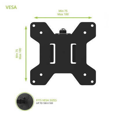 Black Powder-Coated Aluminum Full-Motion Desk Monitor Mount