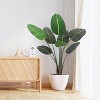 Acekool Artificial Bird of Paradise Plant, Trunk Tropical Palm Tree, Indoor Floor Decor, Banana Leaf for Home, Living Room, Office - 3 of 4