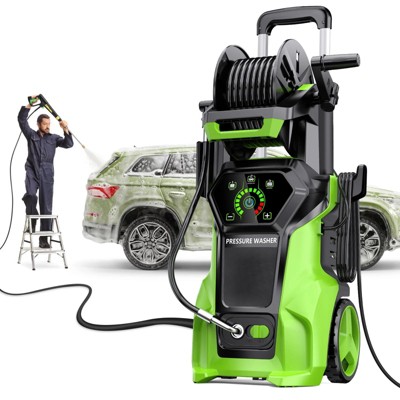 SKONYON 3800 PSI Electric Pressure Washer with Foam Cannon, LED Control, TSS & 4 Nozzles for Car Wash, Driveway & Patio