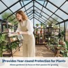 8x14 FT Greenhouses for Outside, Greenhouse with Aluminum Frame, Lockable Door and Ajustable Roof Vent, for Outside Garden Backyard, Patio - 4 of 4