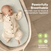 KeaBabies Bassinet Sheet for Baby Girls, Boys, 2-Pack Isla Fitted Bassinet Sheets, Bassinet Mattress Sheets - 3 of 4