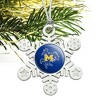 McNeese State University Primary Logo Metal Snowflake Christmas Tree Holiday Ornament - 2 of 3