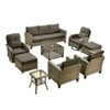 XIZZI Patio Furniture Sets Designed for Outdoor Relaxation, Comfy 3.5-Inch Cushions & 360° Swivel Action for Extra Comfort, 9 Pcs/Set, Black - 2 of 4
