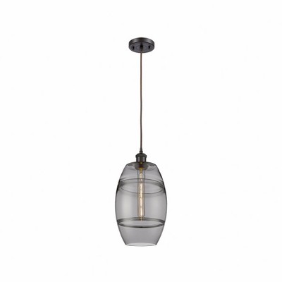 Vaz - 1 Light Cord Hung Mini Pendant In Industrial Style-9.88 Inches Tall and 8 Inches Wide