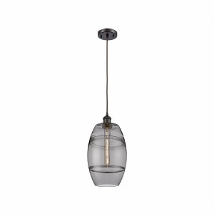 Vaz - 1 Light Cord Hung Mini Pendant In Industrial Style-9.88 Inches Tall and 8 Inches Wide - 1 of 1